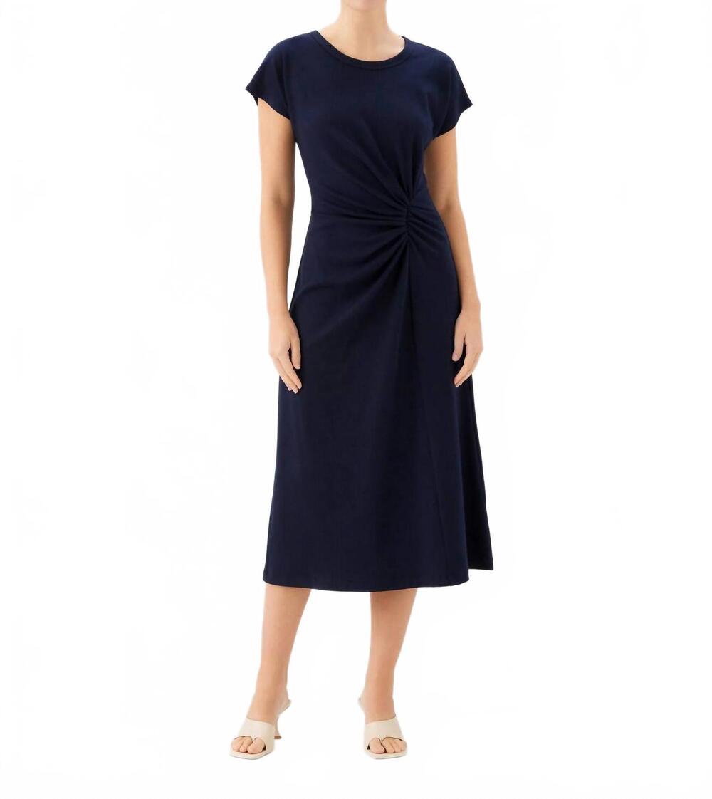 NEW FIFTEEN TWENTY women's aveline side-twist midi dress in navy